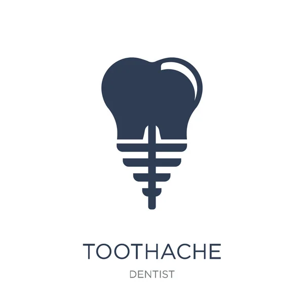 Toothache Icon Trendy Flat Vector Toothache Icon White Background Dentist — Stock Vector