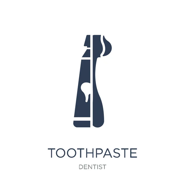 Toothpaste Icon Trendy Flat Vector Toothpaste Icon White Background Dentist — Stock Vector