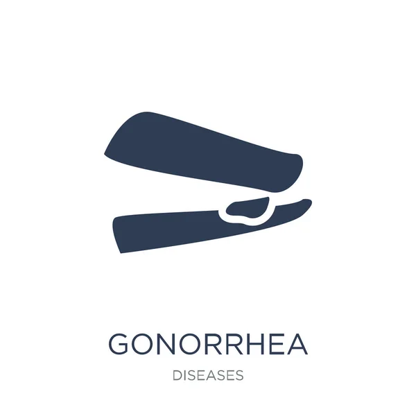 Gonorrhoe Symbol Trendige Flache Vektorgonorrhoe Symbol Auf Weißem Hintergrund Aus — Stockvektor