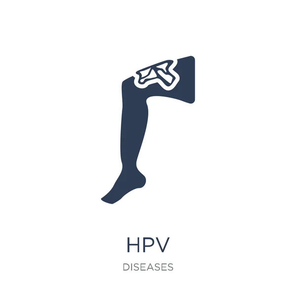 Hpv 时尚的平面向量 Hpv 图标在白色背景从疾病汇集 向量例证可以为网和移动 Eps10 — 图库矢量图片