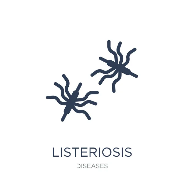 Icono Listeriosis Icono Moderno Listeriosis Vectorial Plana Sobre Fondo Blanco — Vector de stock