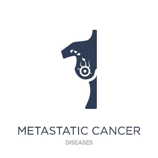 Metastatic cancer icon. Trendy flat vector Metastatic cancer icon on white background from Diseases collection, vector illustration can be use for web and mobile, eps10