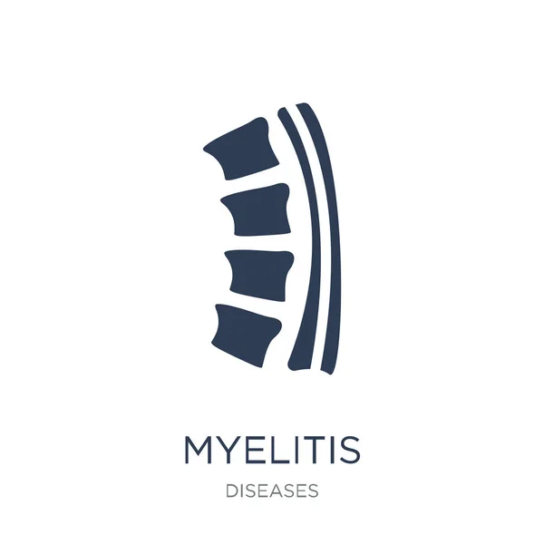 骨炎图标 时尚平的向量 Myelitis 图标在白色背景从疾病汇集 向量例证可用于网络和移动 Eps10 — 图库矢量图片
