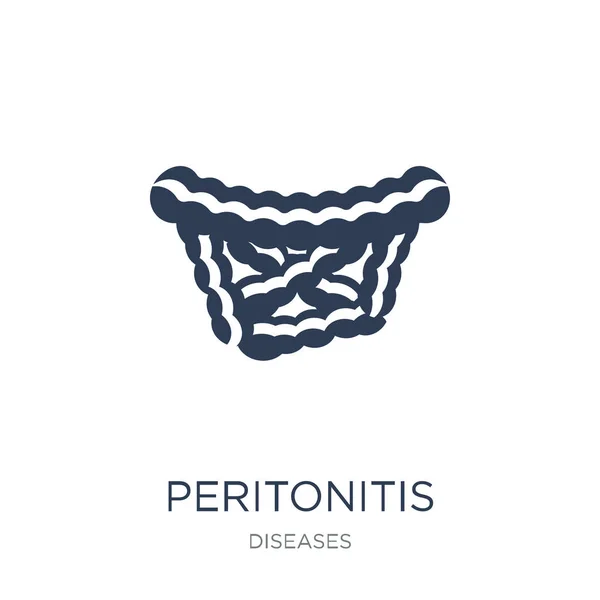 Peritonit Simgesi Trendy Düz Vektör Peritonit Simge Vektör Çizim Hastalıkları — Stok Vektör