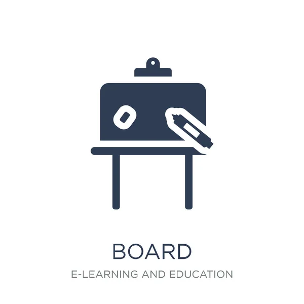 Board Icon Trendy Flat Vector Board Icon White Background Learning — Stock Vector