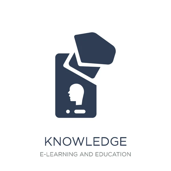 Knowledge Icon Trendy Flat Vector Knowledge Icon White Background Learning — Stock Vector