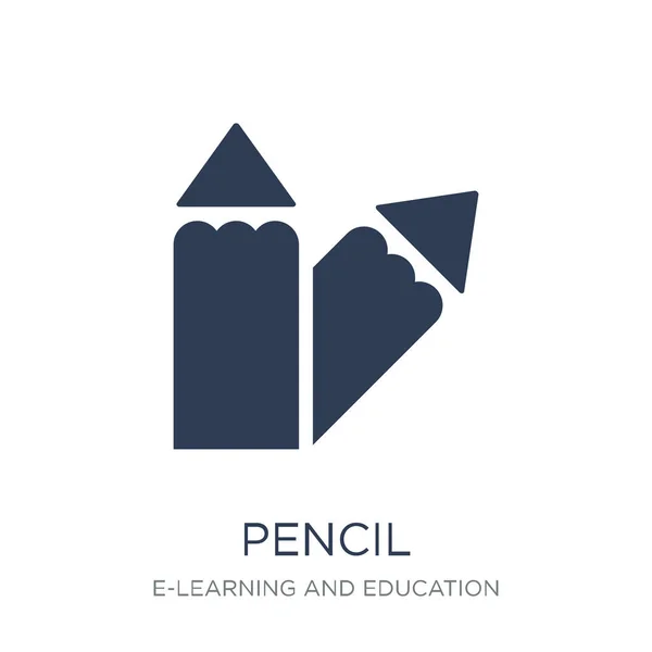 Bleistift Symbol Trendige Flache Vektor Bleistift Symbol Auf Weißem Hintergrund — Stockvektor