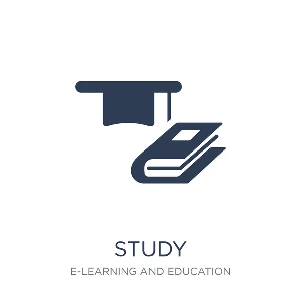 Icône Étude Vecteur Plat Tendance Icône Étude Sur Fond Blanc — Image vectorielle