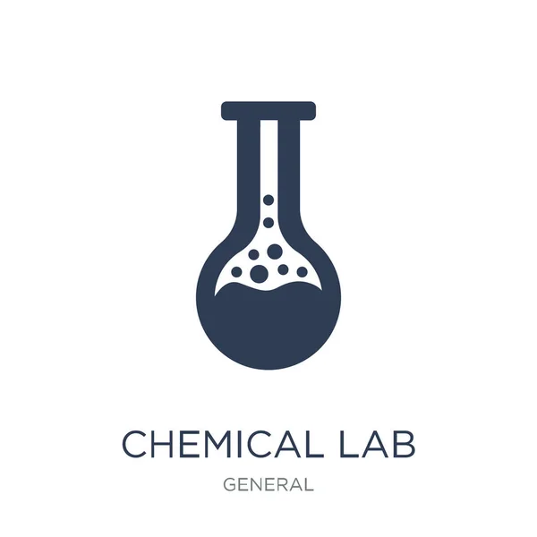 Chemical Lab Icon Trendy Flat Vector Chemical Lab Icon White — Stock Vector