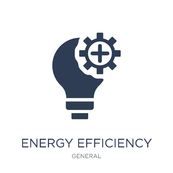 Pictogram Voor Energie Efficiëntie Trendy Platte Vector Energie Efficiëntie Pictogram — Stockvector