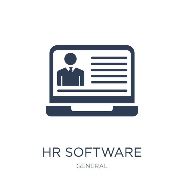 hr software icon. Trendy flat vector hr software icon on white background from general collection, vector illustration can be use for web and mobile, eps10