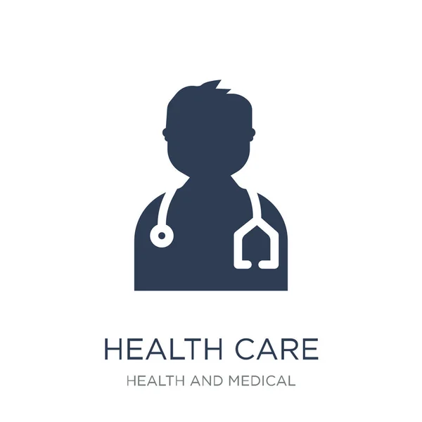 Health Care Icon Trendy Flat Vector Health Care Icon White — Stock Vector