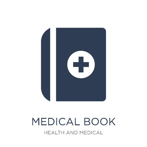 Ícone Livro Médico Ícone Livro Médico Vetor Plano Moda Fundo —  Vetores de Stock