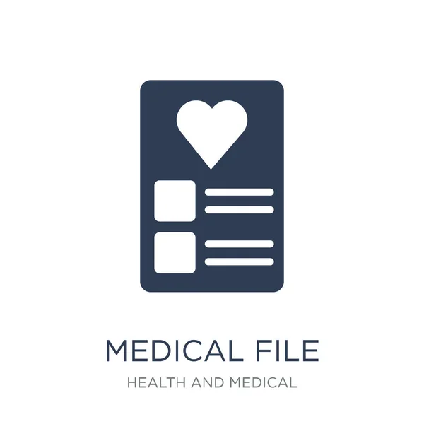 医疗文件 时尚平面矢量医疗文件图标在白色背景从健康和医疗收藏 向量例证可用于网络和移动 Eps10 — 图库矢量图片