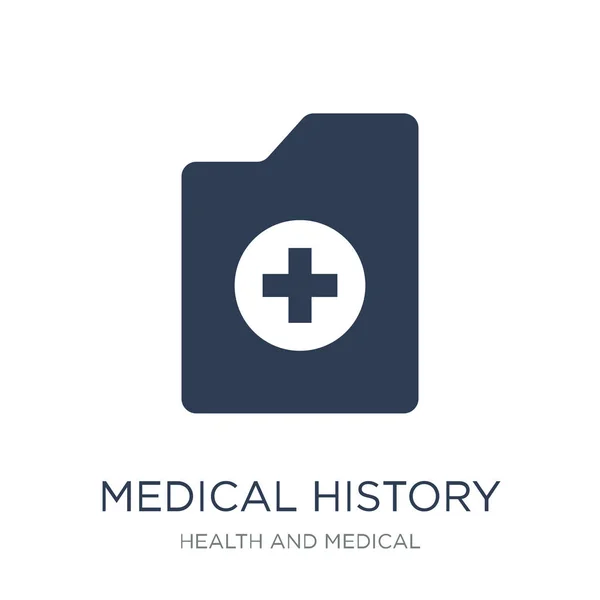 Het Pictogram Van Medische Geschiedenis Trendy Platte Vector Medische Geschiedenis — Stockvector