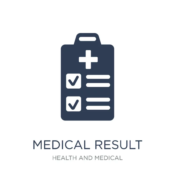 Icono Resultado Médico Vector Plano Moda Icono Resultado Médico Sobre — Vector de stock