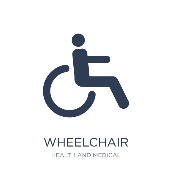 Rollstuhl Ikone Trendiges Flaches Vektor Rollstuhlsymbol Auf Weißem Hintergrund Aus — Stockvektor