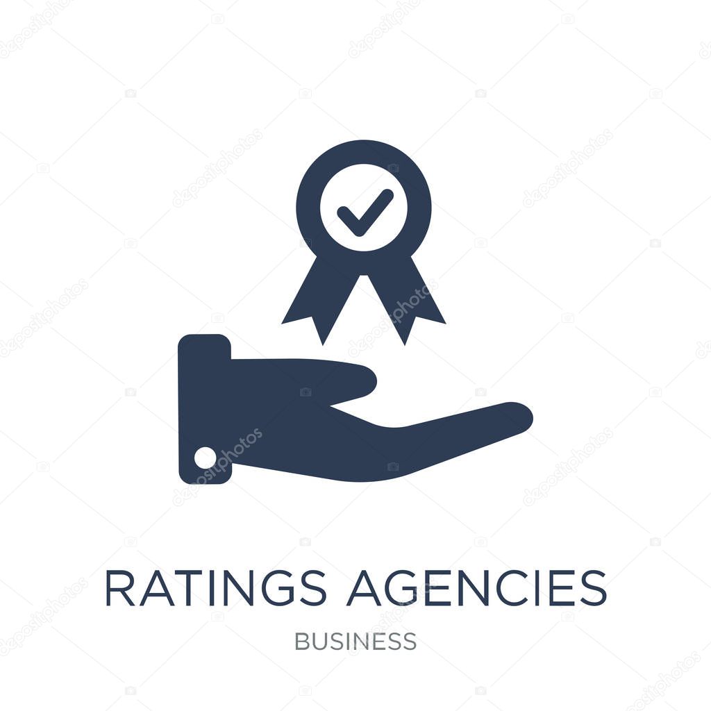 Ratings agencies icon. Trendy flat vector Ratings agencies icon on white background from business collection, vector illustration can be use for web and mobile, eps10