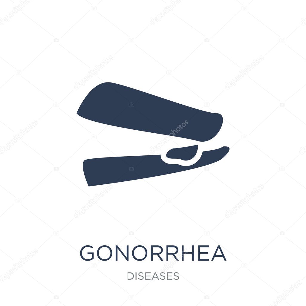 Gonorrhea icon. Trendy flat vector Gonorrhea icon on white background from Diseases collection, vector illustration can be use for web and mobile, eps10
