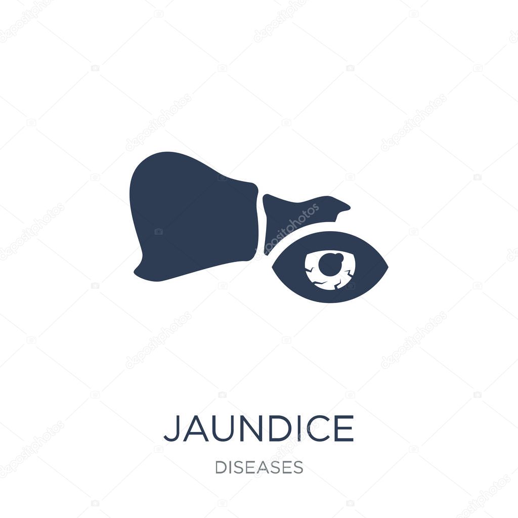 Jaundice icon. Trendy flat vector Jaundice icon on white background from Diseases collection, vector illustration can be use for web and mobile, eps10