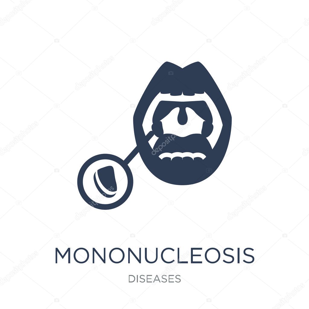 Mononucleosis icon. Trendy flat vector Mononucleosis icon on white background from Diseases collection, vector illustration can be use for web and mobile, eps10