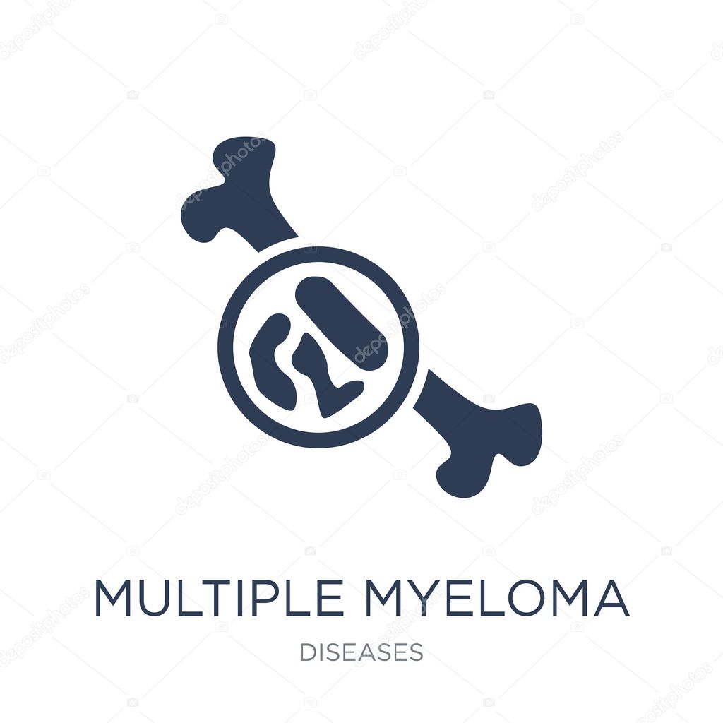 Multiple myeloma icon. Trendy flat vector Multiple myeloma icon on white background from Diseases collection, vector illustration can be use for web and mobile, eps10