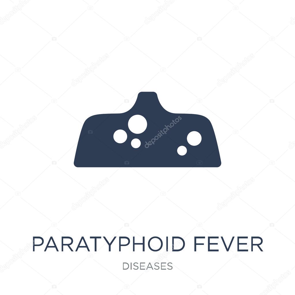 Paratyphoid fever icon. Trendy flat vector Paratyphoid fever icon on white background from Diseases collection, vector illustration can be use for web and mobile, eps10