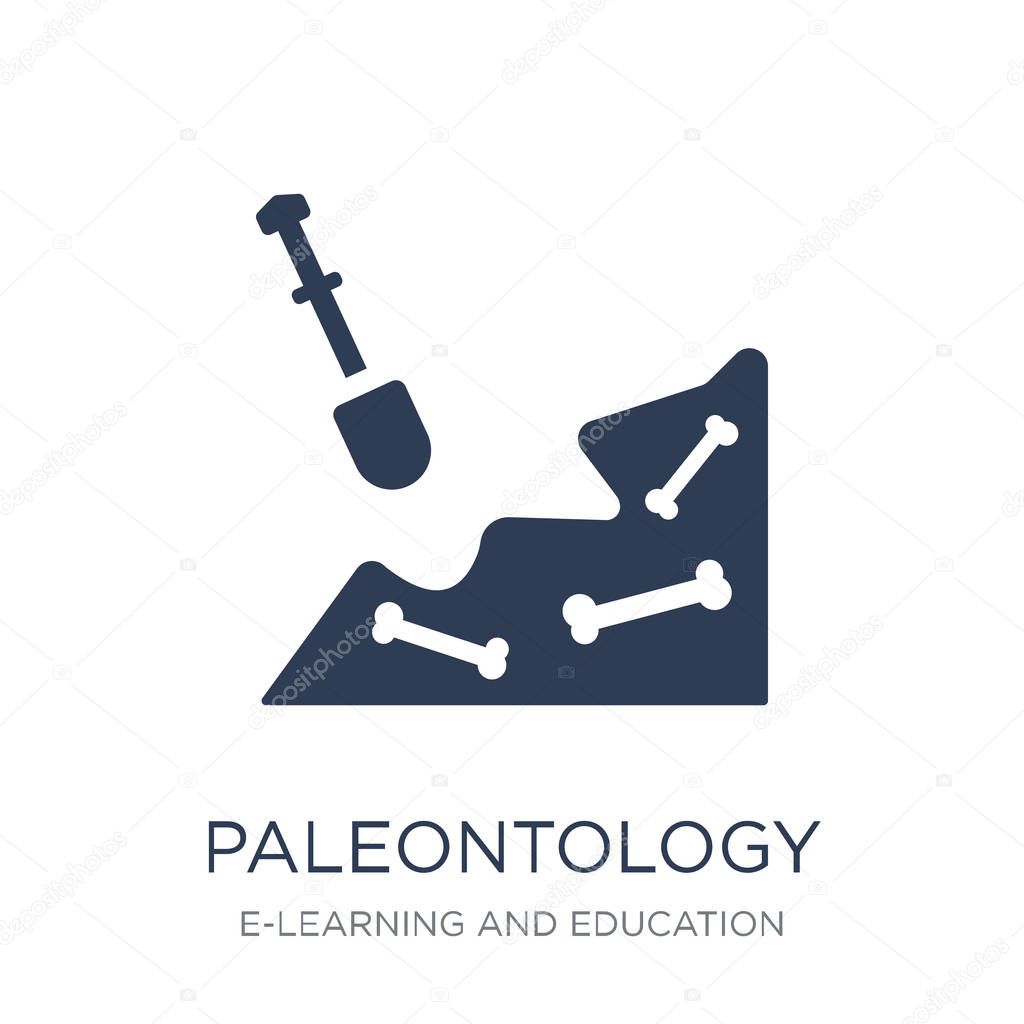 Paleontology icon. Trendy flat vector Paleontology icon on white background from E-learning and education collection, vector illustration can be use for web and mobile, eps10