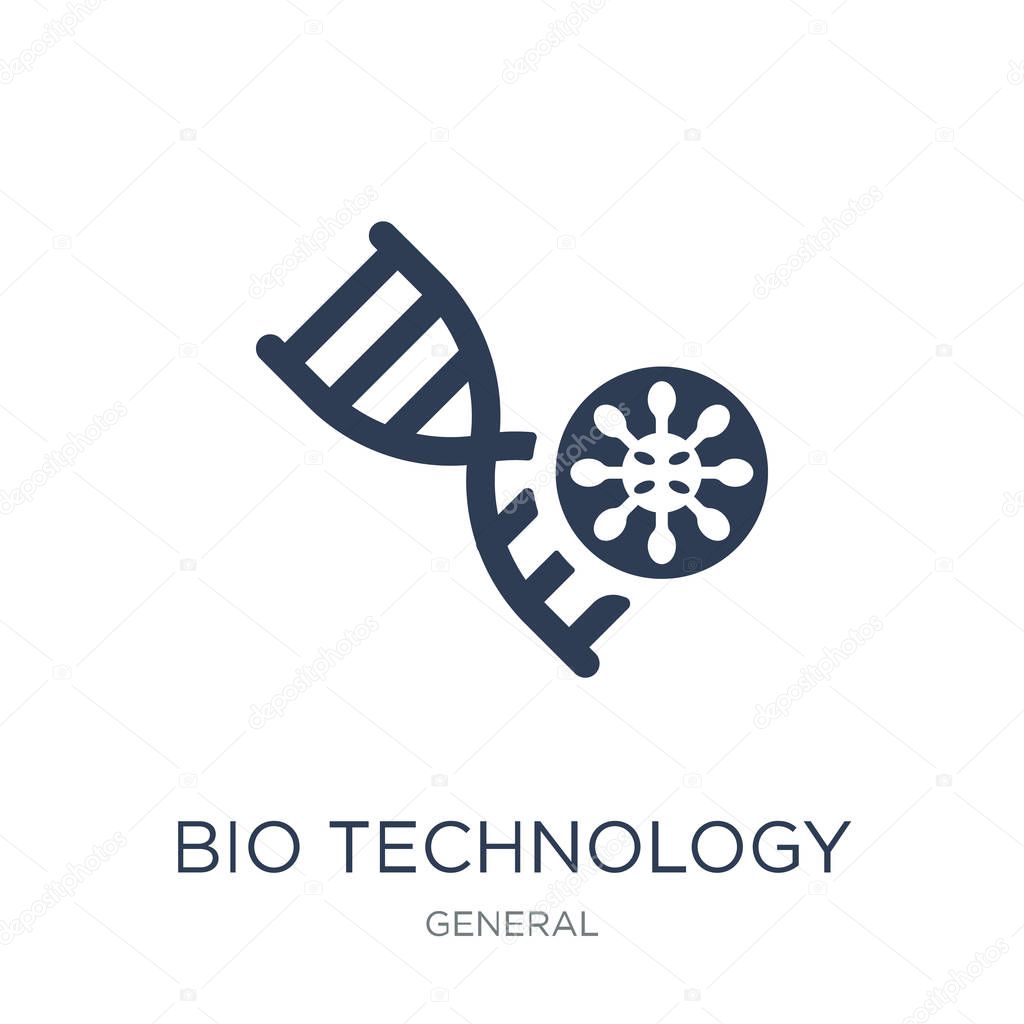 bio technology icon. Trendy flat vector bio technology icon on white background from general collection, vector illustration can be use for web and mobile, eps10