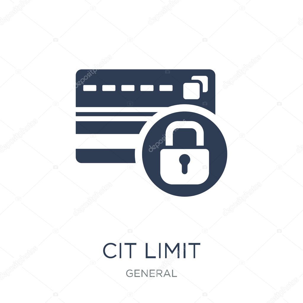 credit limit icon. Trendy flat vector credit limit icon on white background from general collection, vector illustration can be use for web and mobile, eps10