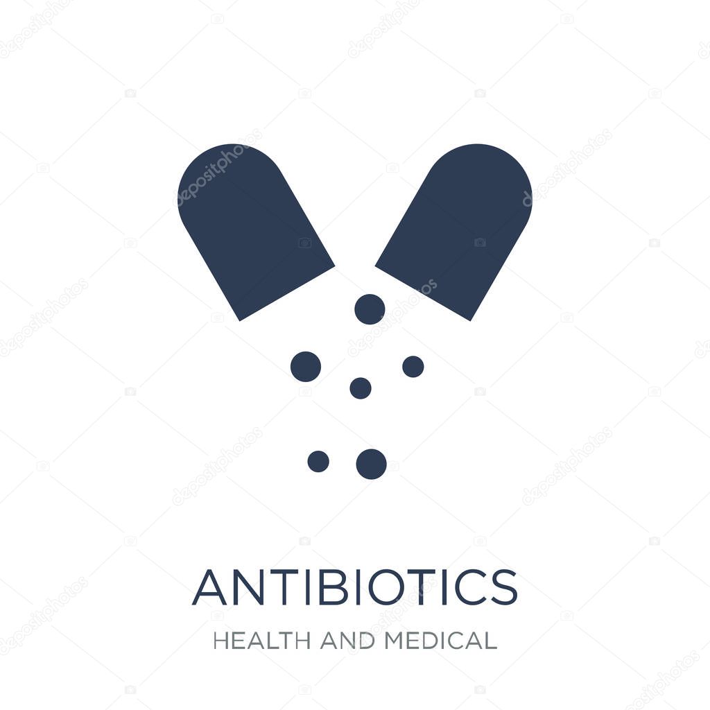 Antibiotics icon. Trendy flat vector Antibiotics icon on white background from Health and Medical collection, vector illustration can be use for web and mobile, eps10