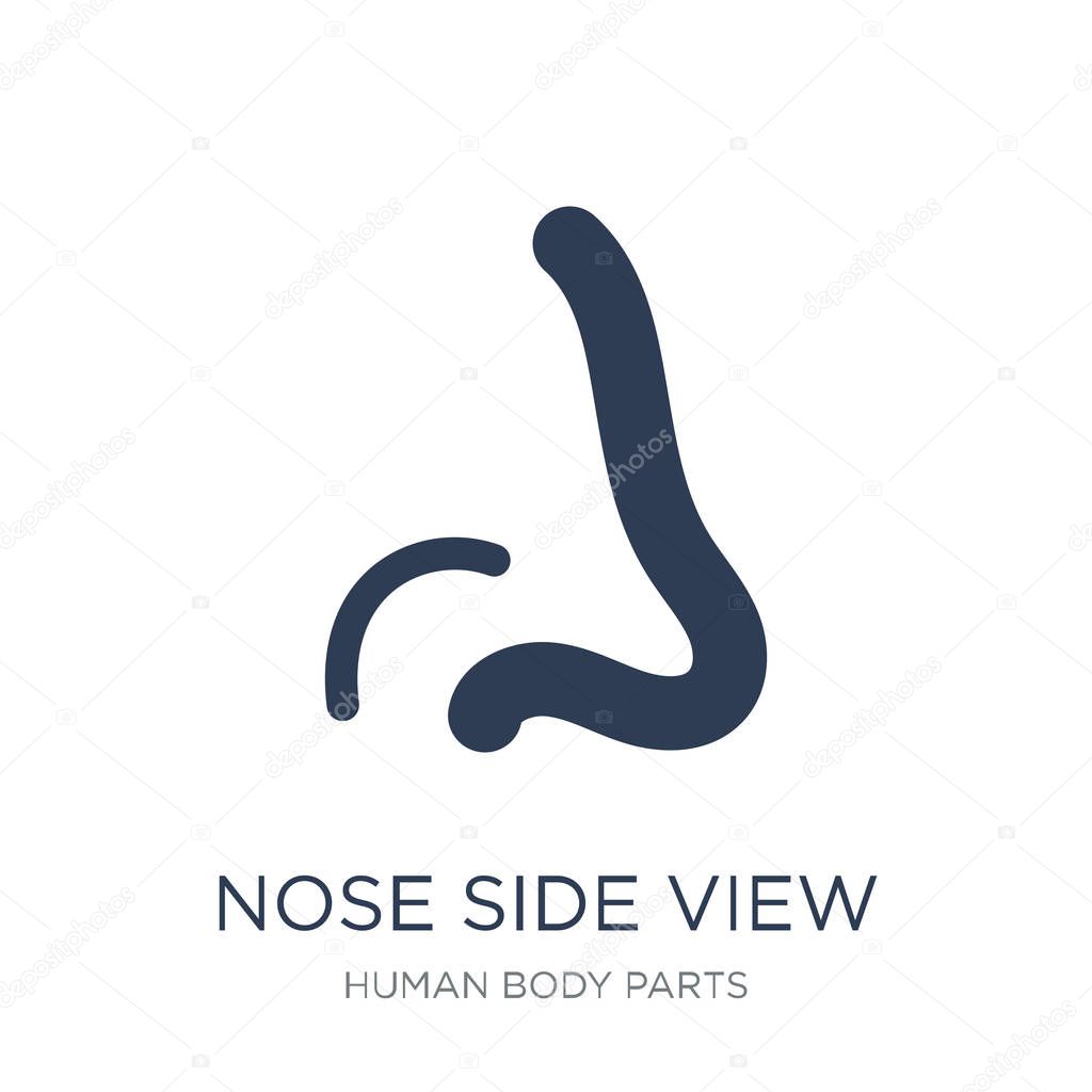 Nose Side View icon. Trendy flat vector Nose Side View icon on white background from Human Body Parts collection, vector illustration can be use for web and mobile, eps10