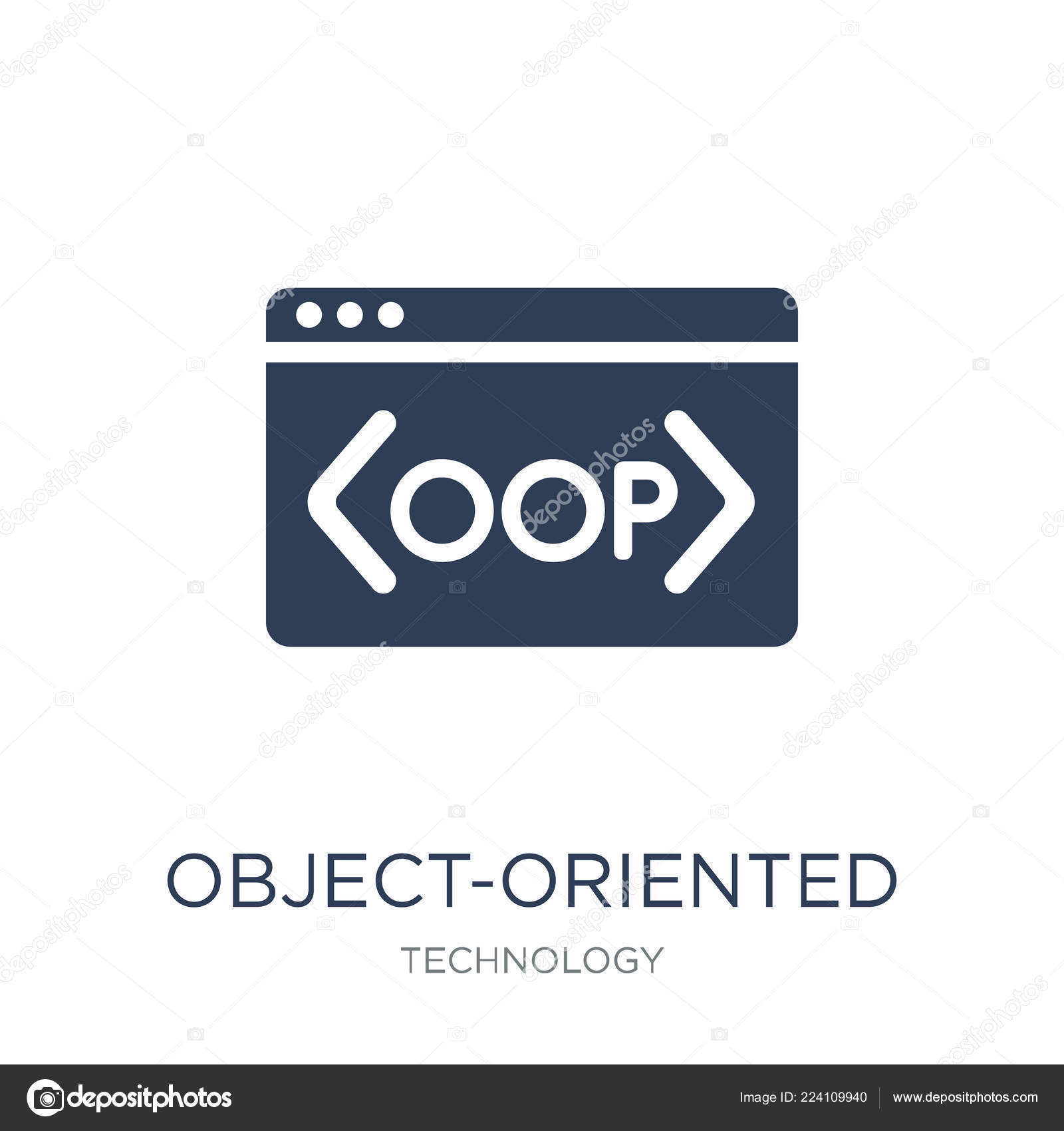 Object Oriented Programming Icon Trendy Flat Vector Object Oriented ...