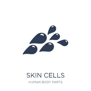Cilt hücreleri simgesi. Trendy düz vektör cilt hücrelerini simge vektör çizim insan vücut parçaları koleksiyonundan beyaz arka plan üzerinde kullanım için web ve mobil, eps10 olabilir