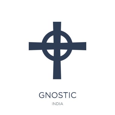 Gnostik simgesi. Trendy düz vektör Gnostik simge vektör çizim Hindistan koleksiyonundan beyaz arka plan üzerinde kullanım için web ve mobil, eps10 olabilir