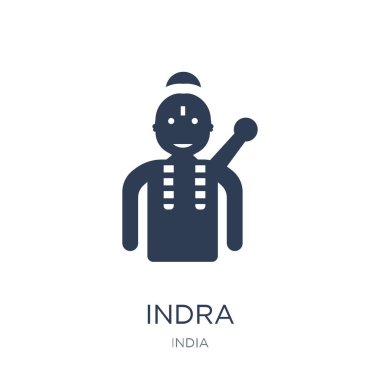 Indra simgesi. Trendy düz vektör Indra simge vektör çizim Hindistan koleksiyonundan beyaz arka plan üzerinde kullanım için web ve mobil, eps10 olabilir