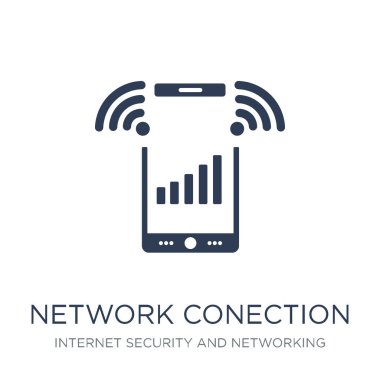 network Conection icon. Trendy flat vector network Conection icon on white background from Internet Security and Networking collection, vector illustration can be use for web and mobile, eps10 clipart