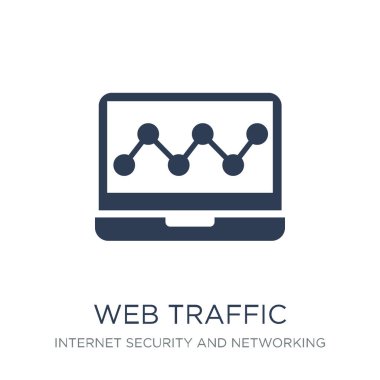 Web trafik simgesi. Trendy düz vektör web trafik simgesi Internet güvenlik ve ağ koleksiyonu, vektör çizim beyaz arka plan üzerinde web ve mobil, eps10 kullanmak olabilir