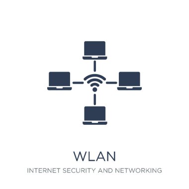 WLAN simgesi. Trendy düz vektör wlan simgesi Internet güvenlik ve ağ Collection, vektör çizim beyaz arka plan üzerinde web ve mobil, eps10 kullanmak olabilir