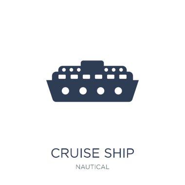 Cruise Gemi simgesi. Trendy düz vektör Cruise Ship simge deniz Collection, vektör çizim beyaz arka plan üzerinde kullanım için web ve mobil, eps10 olabilir
