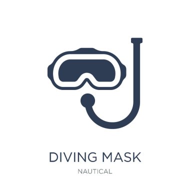Dalış maske simgesi. Trendy düz vektör dalış maske simgesi deniz Collection, vektör çizim beyaz arka plan üzerinde web ve mobil, eps10 kullanmak olabilir