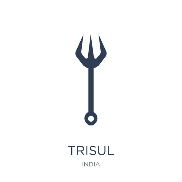 Trisul Icon Trendy Flat Vector Trisul Icon White Background India — Stock Vector