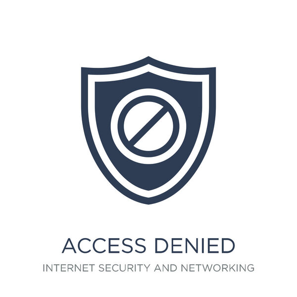 Доступ запрещен. Модный плоский вектор Доступ запрещен значок на белом фоне из коллекции Internet Security и Networking, векторные иллюстрации могут быть использованы для веб и мобильных, eps10
