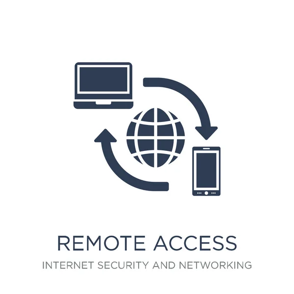 Remote Access Icon Trendy Flat Vector Remote Access Icon White — Stock Vector