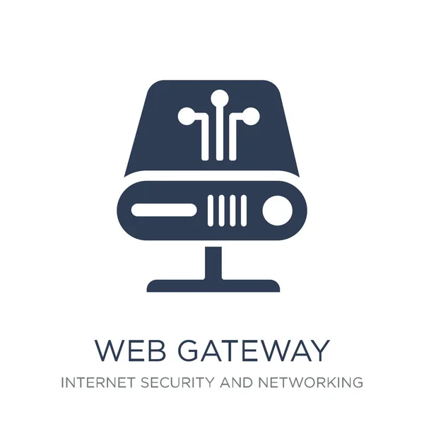 Web Gateway Symbol Trendige Flache Vektor Web Gateway Symbol Auf — Stockvektor