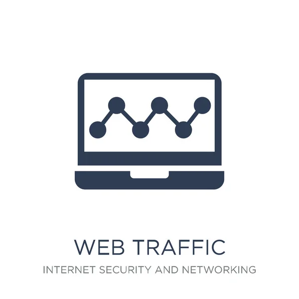 Web Traffic Symbol Trendige Flache Vektor Web Traffic Symbol Auf — Stockvektor