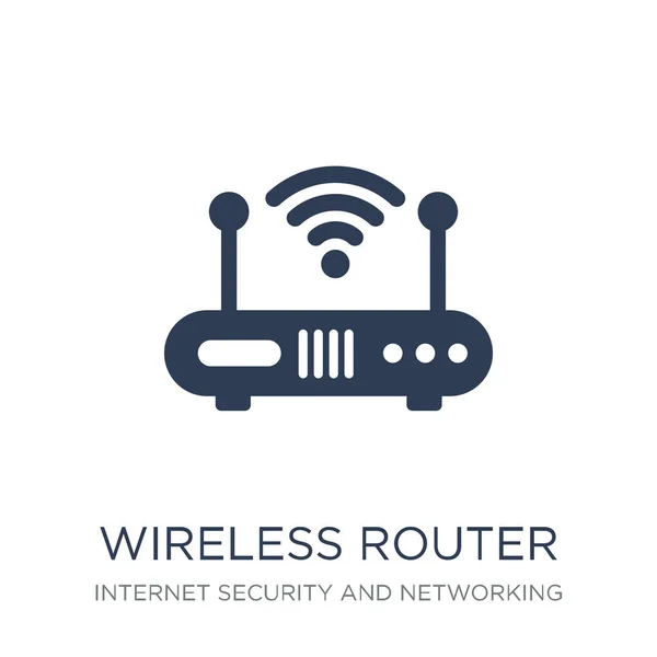 Pictogram Van Draadloze Router Pictogram Van Trendy Platte Vector Wireless — Stockvector