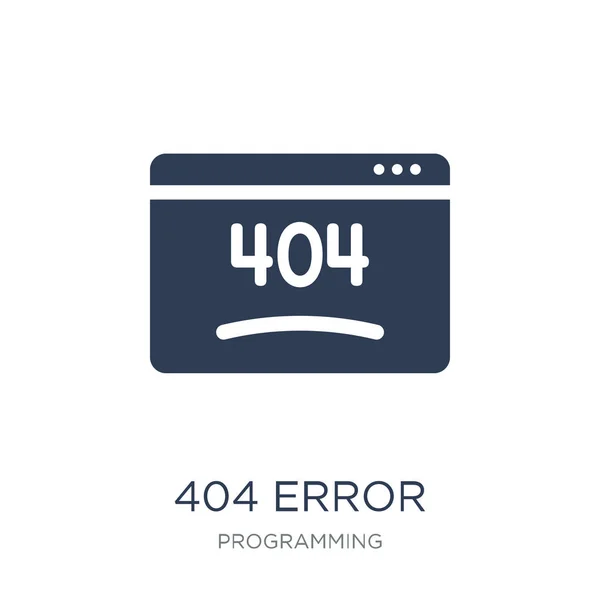 Εικονίδιο Σφάλματος 404 Μοντέρνα Επίπεδη Διάνυσμα 404 Εικονίδιο Σφάλματος Άσπρο — Διανυσματικό Αρχείο