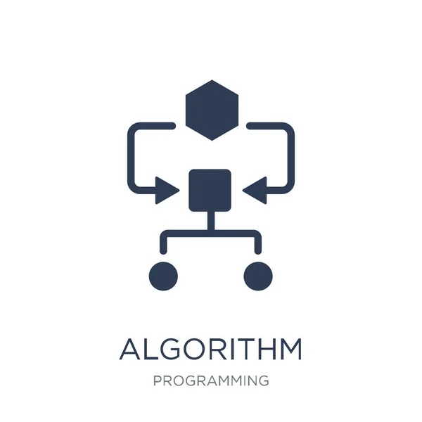 Algoritmus Ikona Moderní Ploché Vektor Algoritmus Ikonu Bílém Pozadí Programování — Stockový vektor