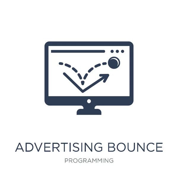 Advertising Bounce Icon Trendy Flat Vector Advertising Bounce Icon White — Stock Vector